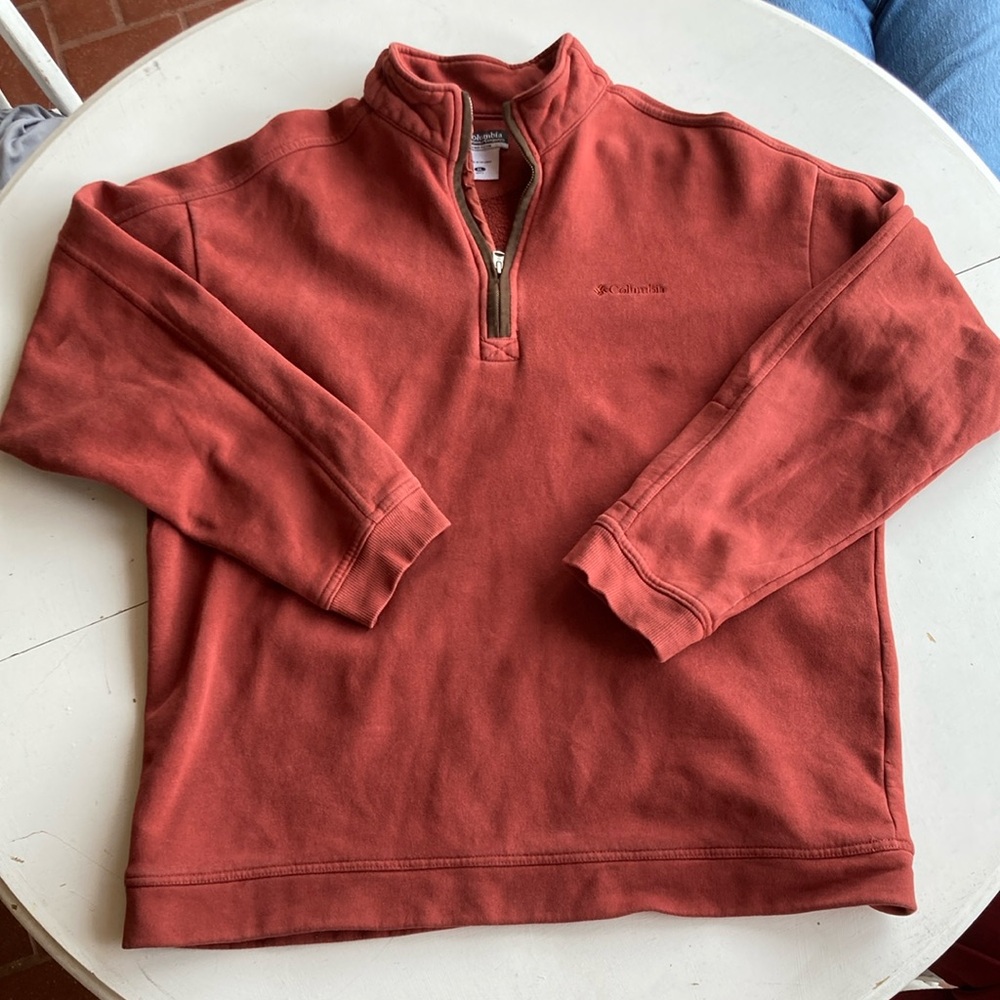 Columbia Orange Mens XL Quarter Zip